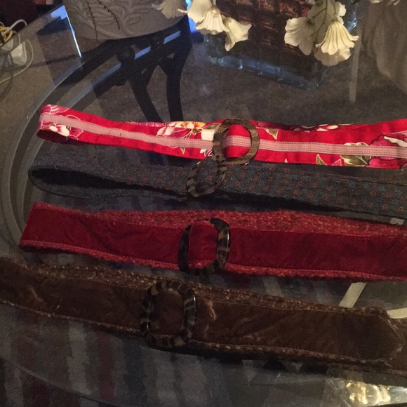 Lot of 4 Vintage Buji Baja fabric belts - Picture 1 of 8
